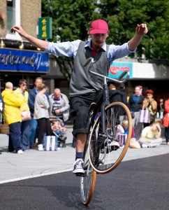 Image of trick cycling specialist, Paddy Waters